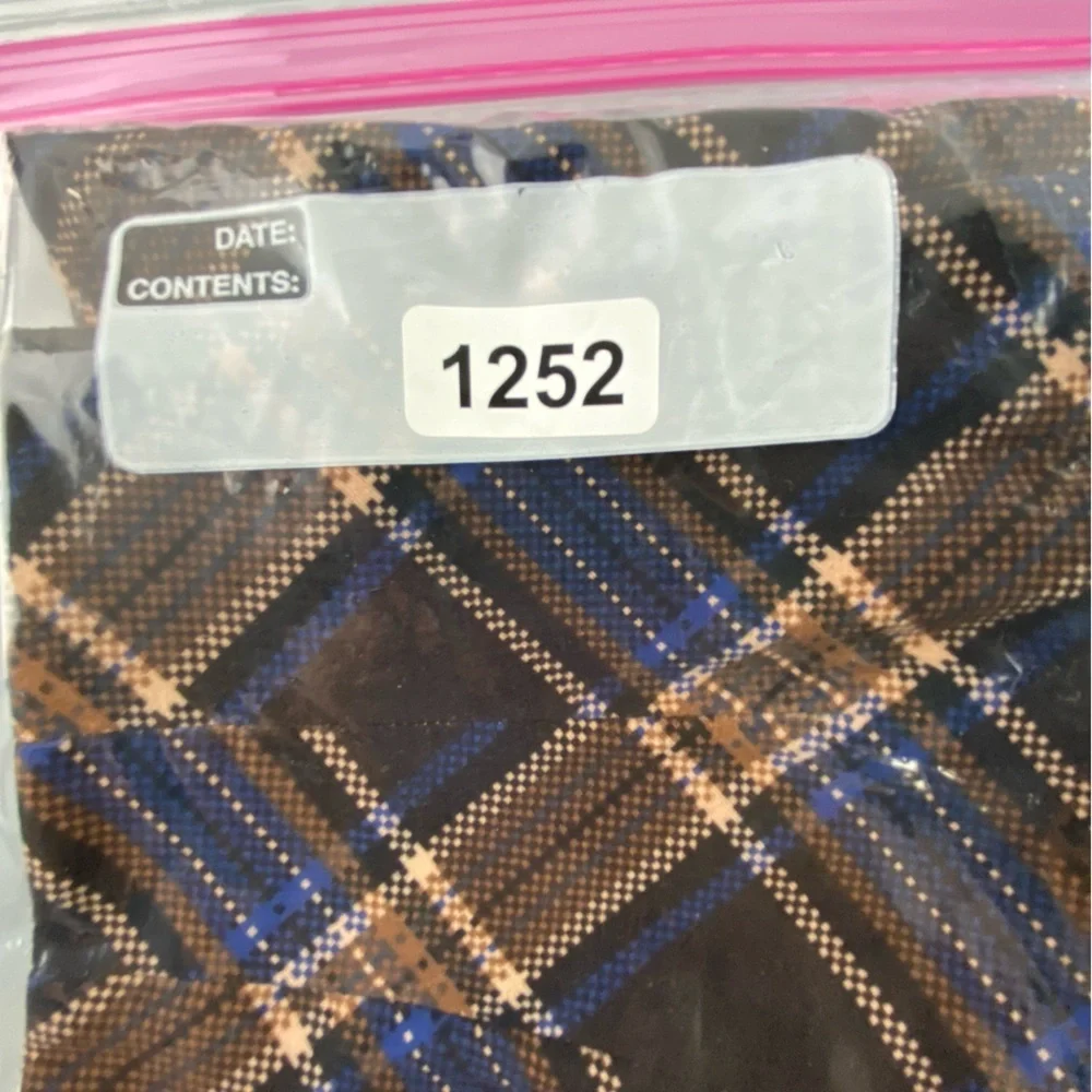 Briggs New York Plaid Brown/Blue/Cream Midi Skirt, 10P